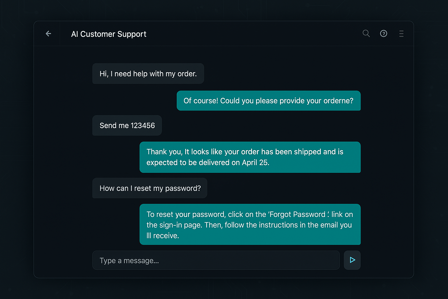<<< REPLACE ALT TEXT: NLP Chatbot Interface/Example >>>